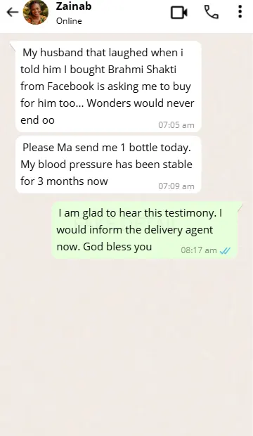 Brahmi Shakti Customer Testimonial 2